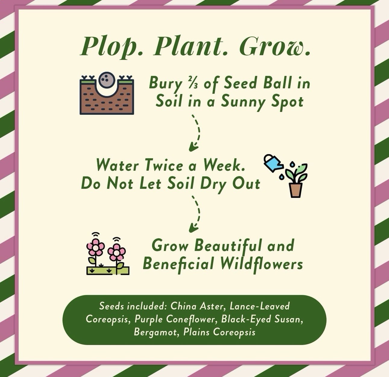 Modern Sprout Wildflower Seed Ball Poop Pack Of 3