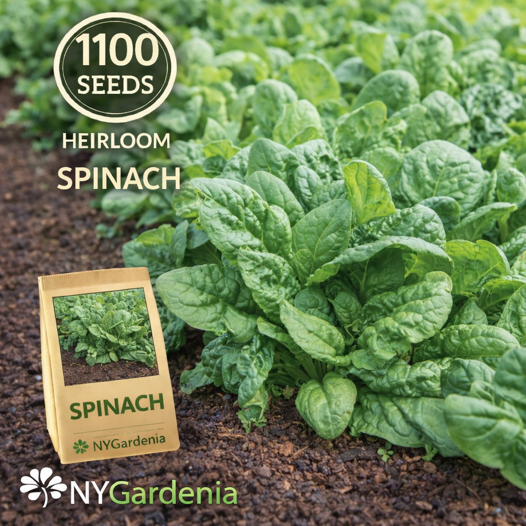 1100 Spinach Seeds Heirloom Leafy Green Vegetable Garden Fast Grow