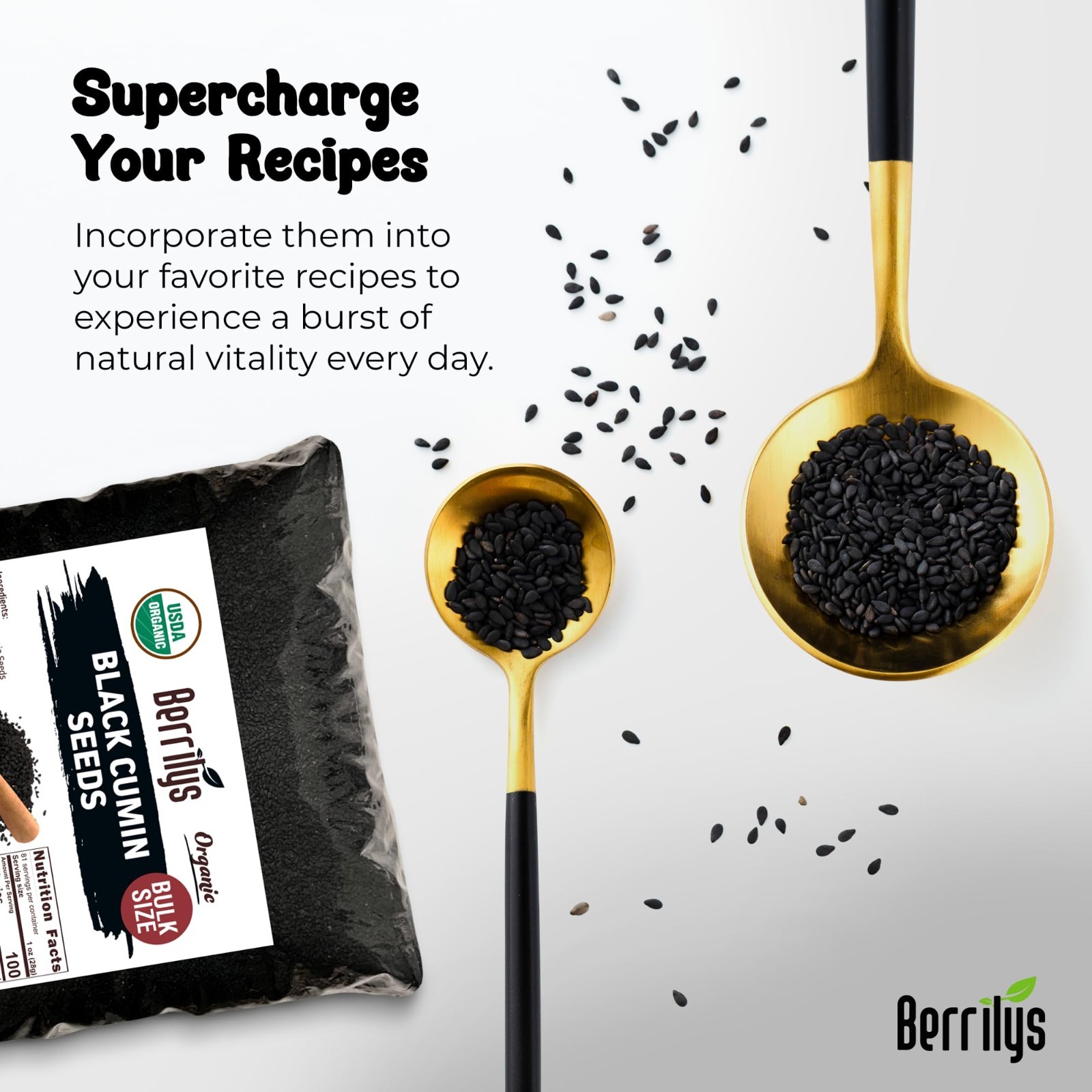 Organic Black Cumin Seeds 5 LB – Nigella Sativa, Kalonji, Vegan, Keto, Baking &