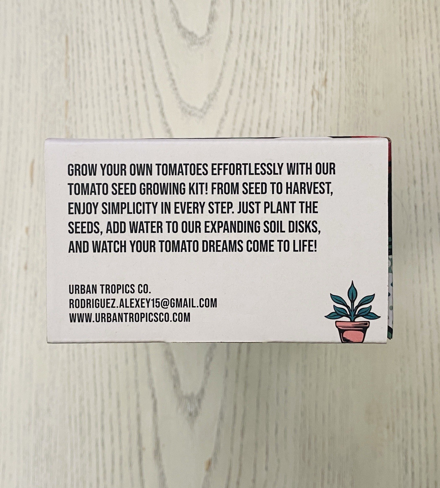 Urban Tropics Tomato Growing Kit Organic Seeds Indoor Garden Gift Set