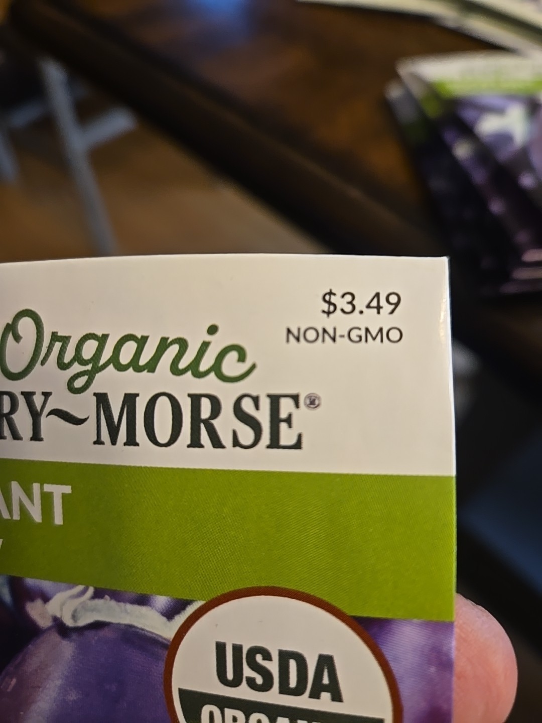 Ferry-Morse 2025 Seed EGGPLANT BLACK BEAUTY Organic 1.75 Mg