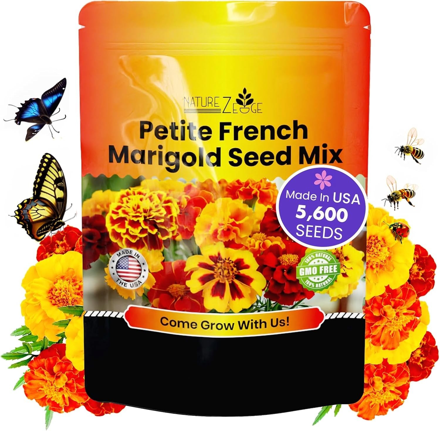 Marigold Seeds Mix, Over 5600 Seeds, Marigold Seeds for Planting Outdoors, Da…