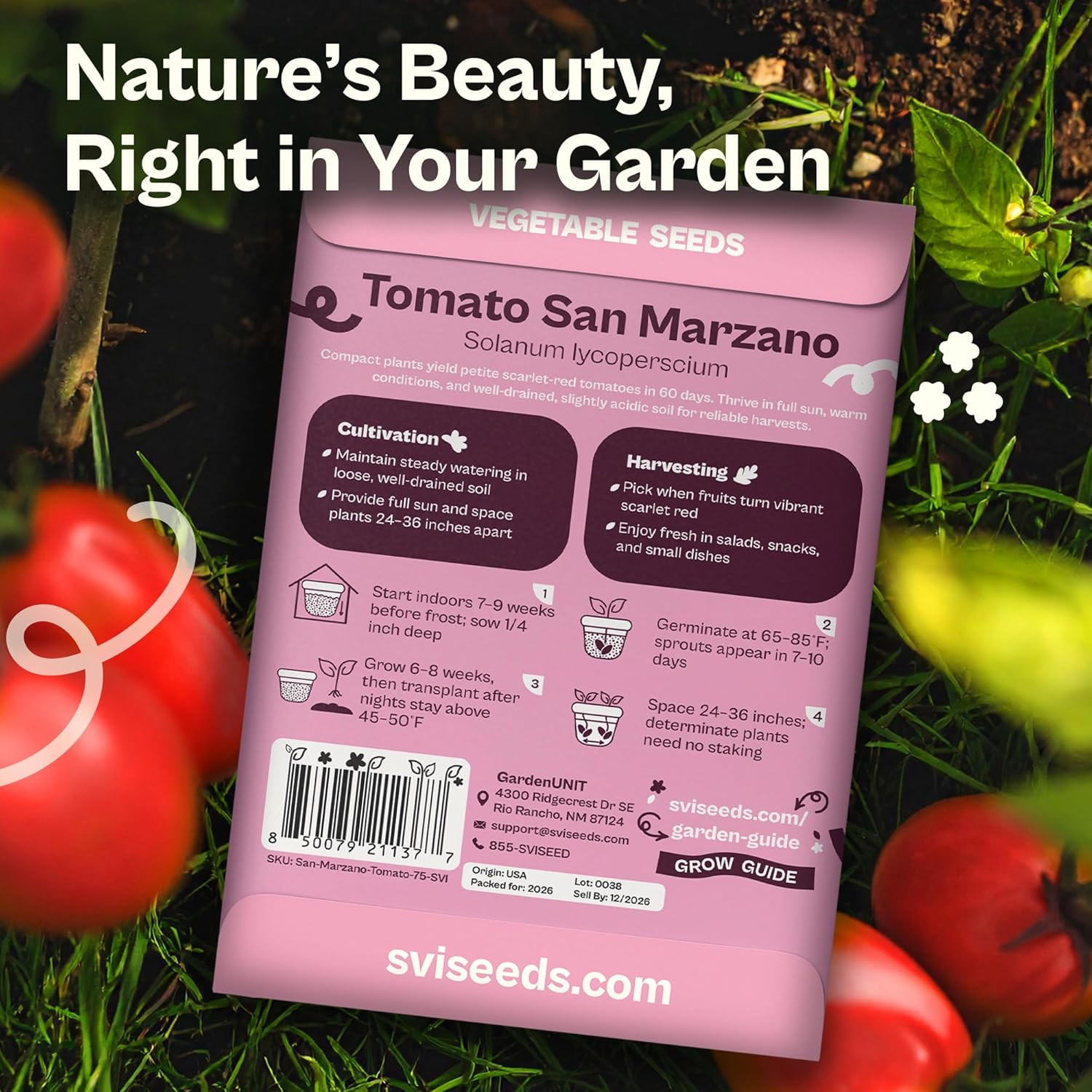 75 San Marzano Tomato Seeds (Solanum Lycoperscium) – San Marzano Tomatoes Seed P