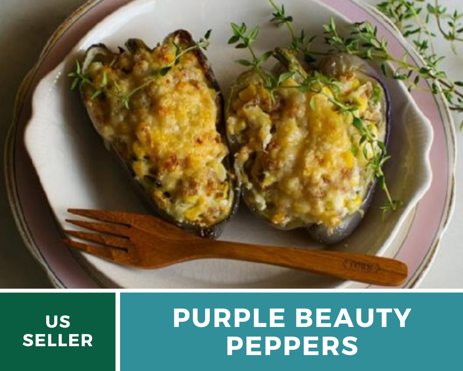 Pepper, Purple Beauty Sweet – 30 Seeds – Easy to Grow – Heirloom – GMO Free