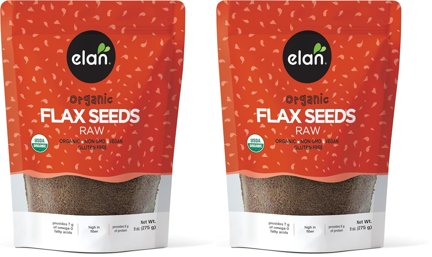 Organic Flax Seed, 9.7 Oz, Whole Seeds, Raw Seeds, Non-Gmo, Vegan, Gluten-Free,