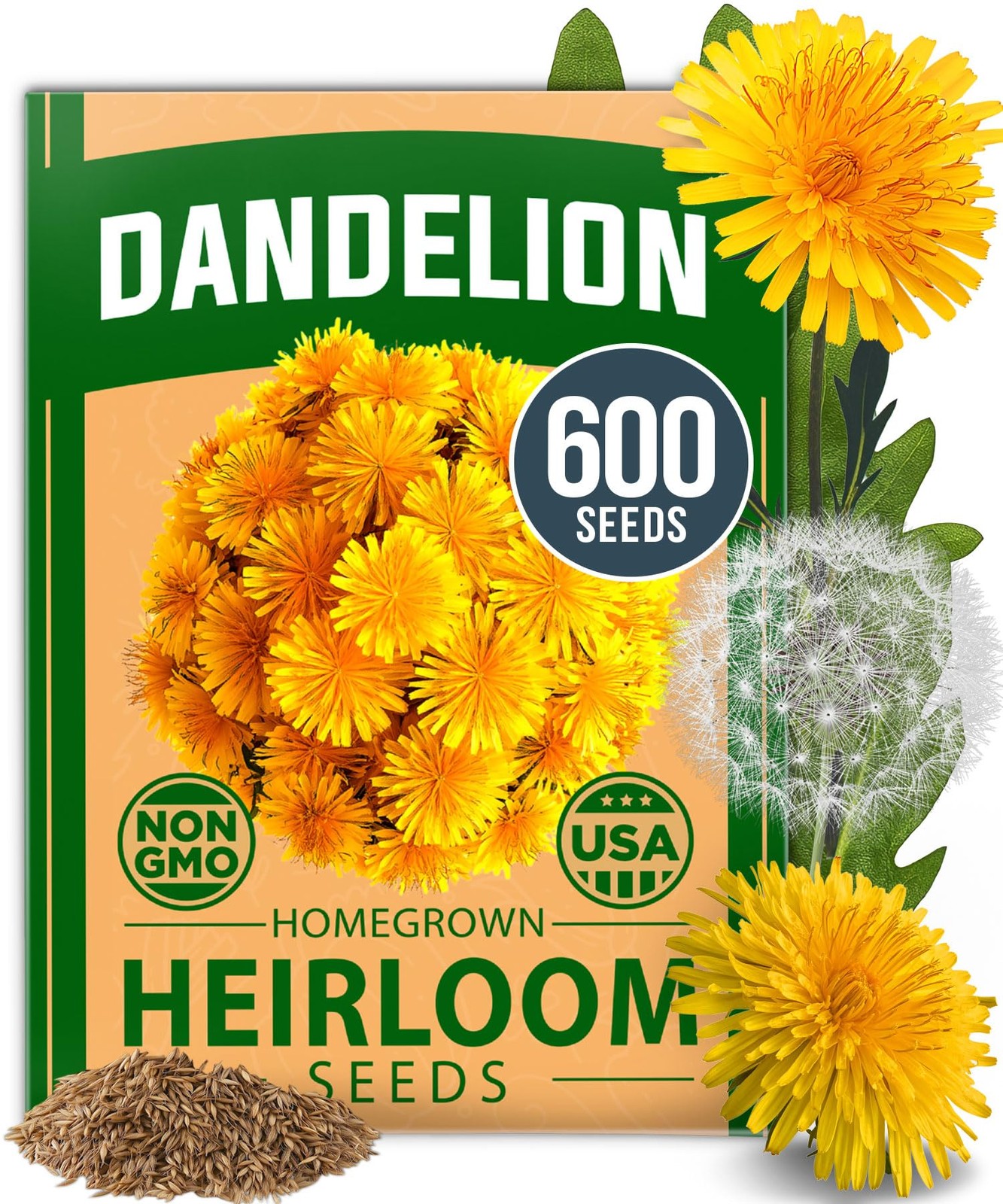 Dandelion Seeds for Planting 600 Heirloom Medicinal Herb Seeds Non GMO Grow E…