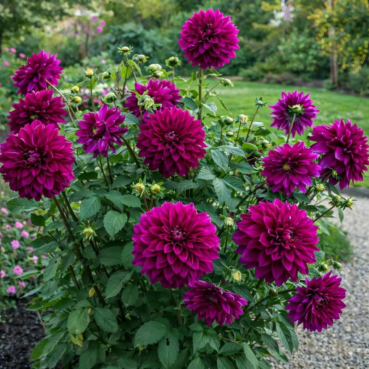 2 Dahlia Dinnerplate Thomas Edison Live Flower Plant Bulbs/ Tubers Velvety Bloom