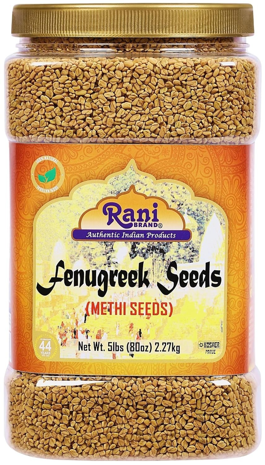 Rani Fenugreek Methi Seeds Whole 80oz Bulk Jar