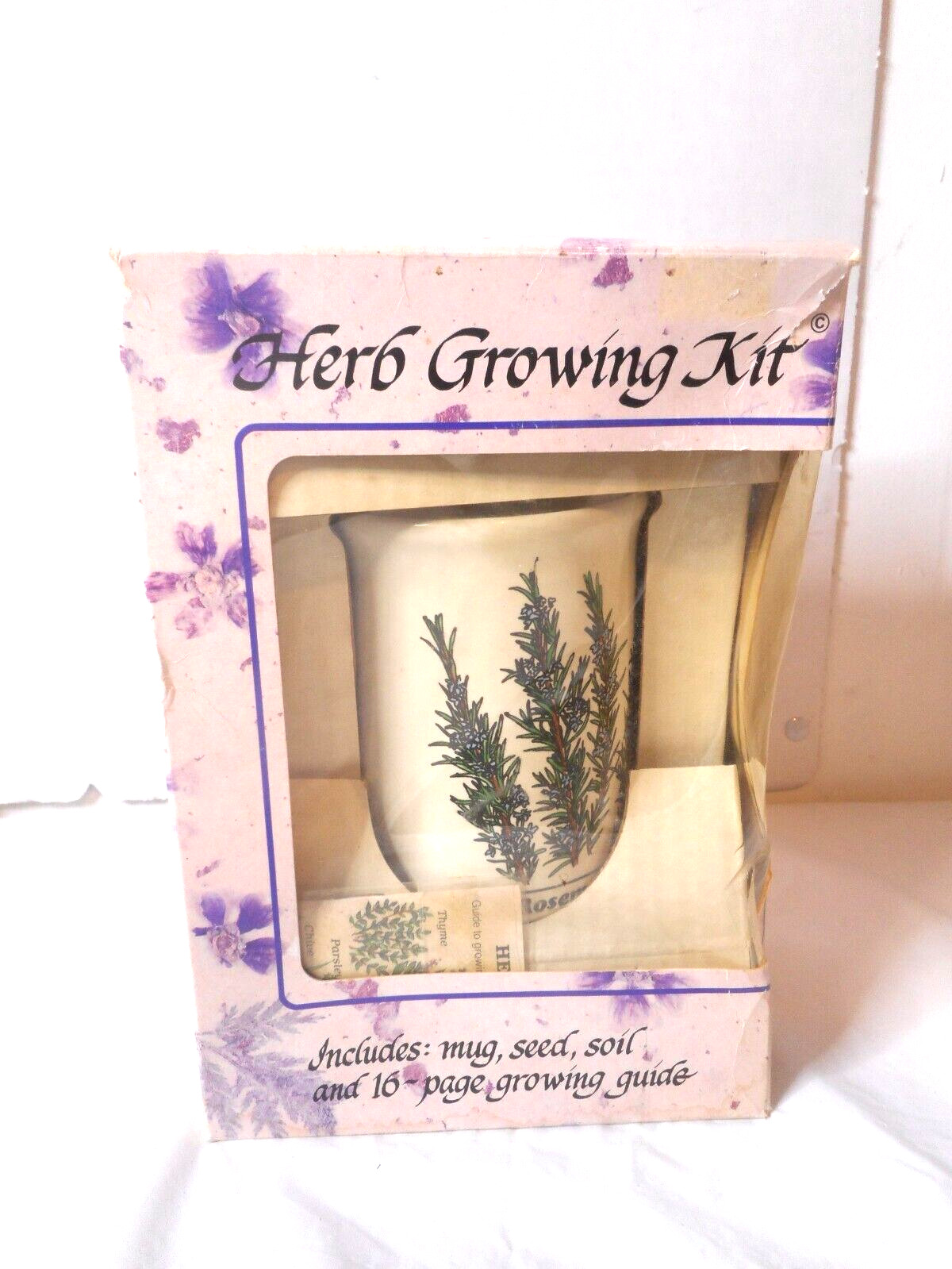 1992 Nurserymen’s Exchange Herb Growing Kit Bloom-rite Rosemary Mug Complete NOS