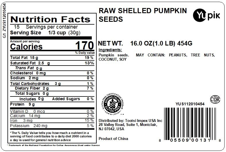 Raw Shelled Pepitas, 1 lb – Versatile Healthy Snack, Gluten-Free & Kosher