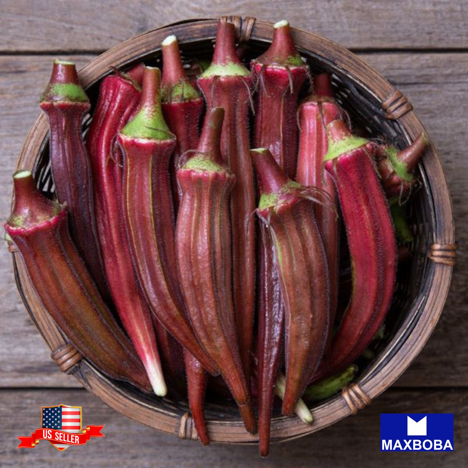 50 Red Burgundy Okra Seeds Non-GMO Heirloom BTGO 75% OFF