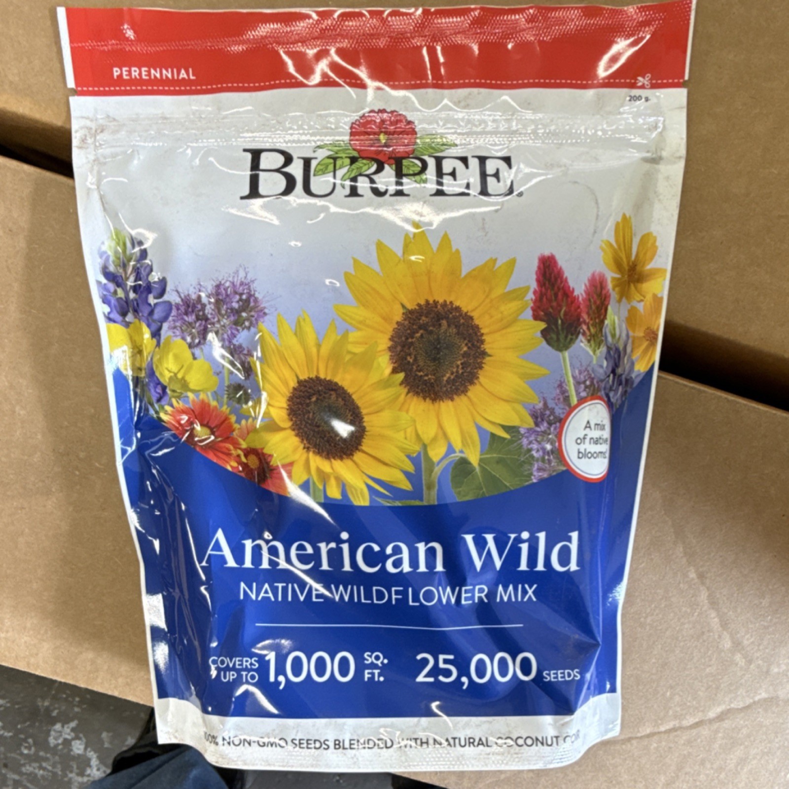 Burpee American Wildflower Mix Perennial Seeds 25,000 Covers 1,000 Sq Ft Non-GMO