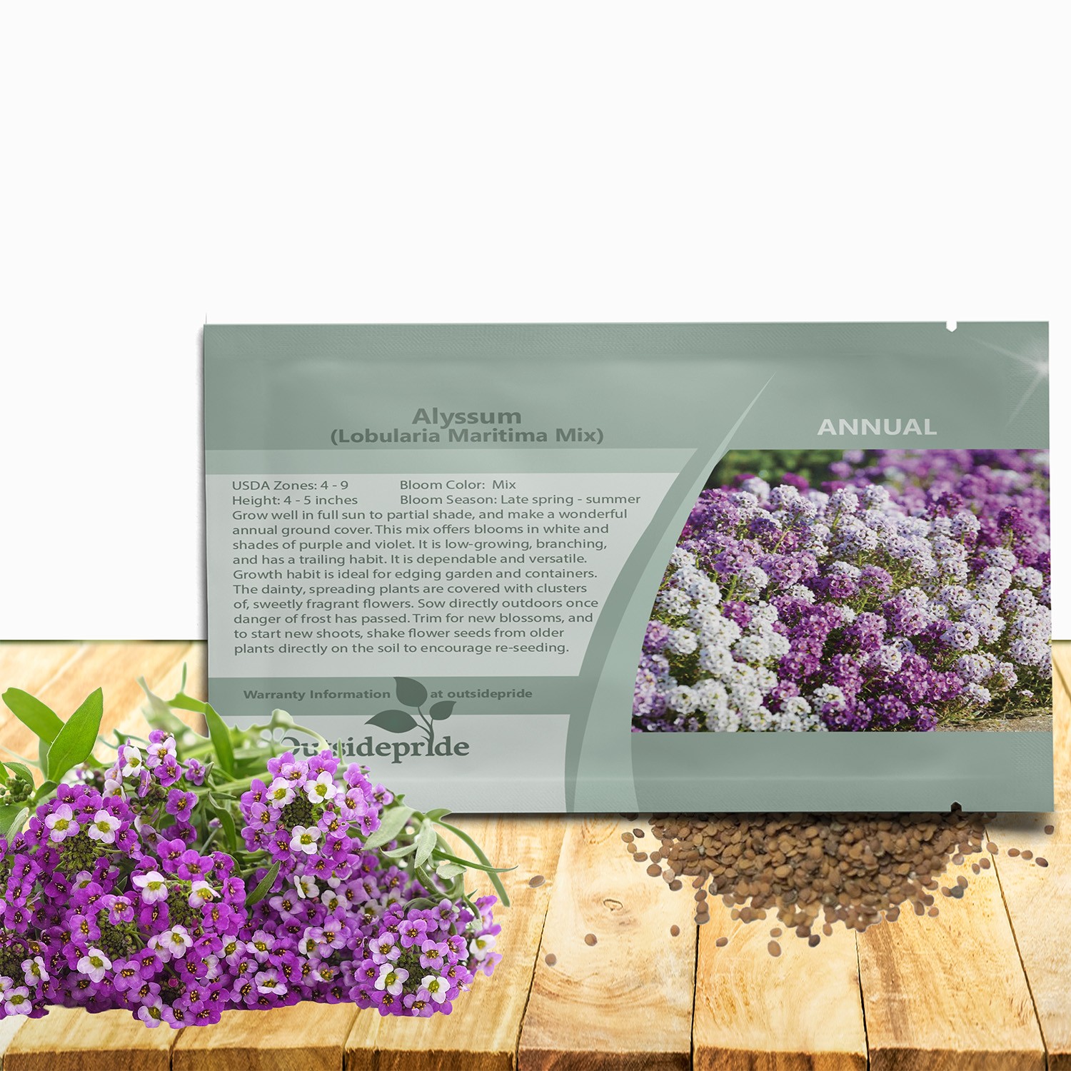 4000 Seeds Alyssum Seed Mix For Planting – Lobularia Alyssum Flower Mix