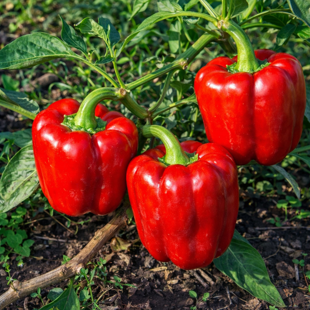 100 Giant Heirloom Quadrata D’Asti Rosso Bell Pepper Seeds Huge 6″-7″ Inch Bell