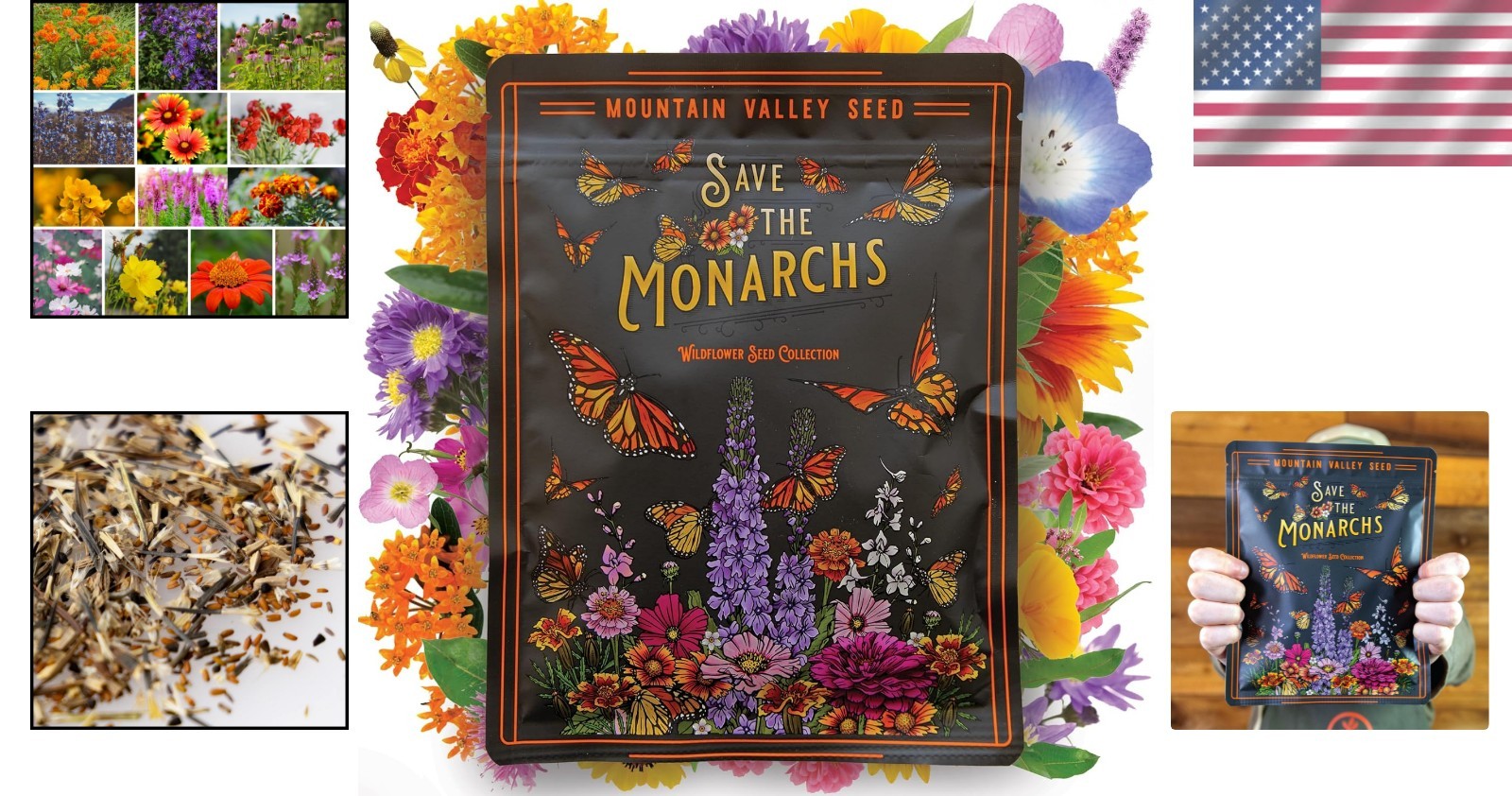 100,000+ Heirloom Wildflower Seeds – Save The Monarchs for Vibrant Gardens