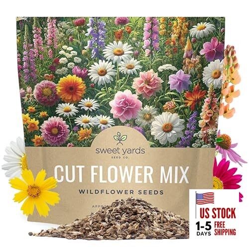 Cut Flower Garden Seeds – Extra Large 1 Ounce Packet – Over 7,500 1 Ounce Pouch