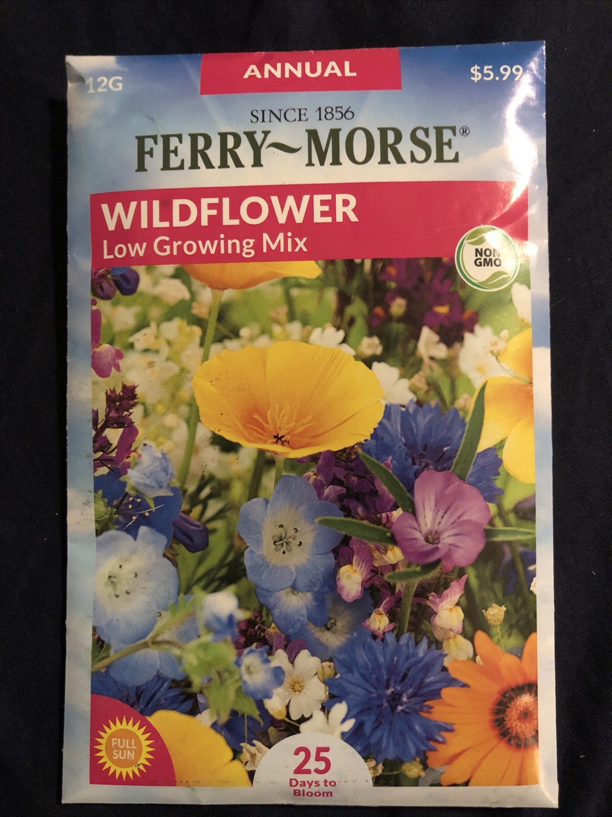 Ferry￼-Morse brand WILDFLOWER SEEDS 12 g Pack, Low Growing Mix NEW garden seeds