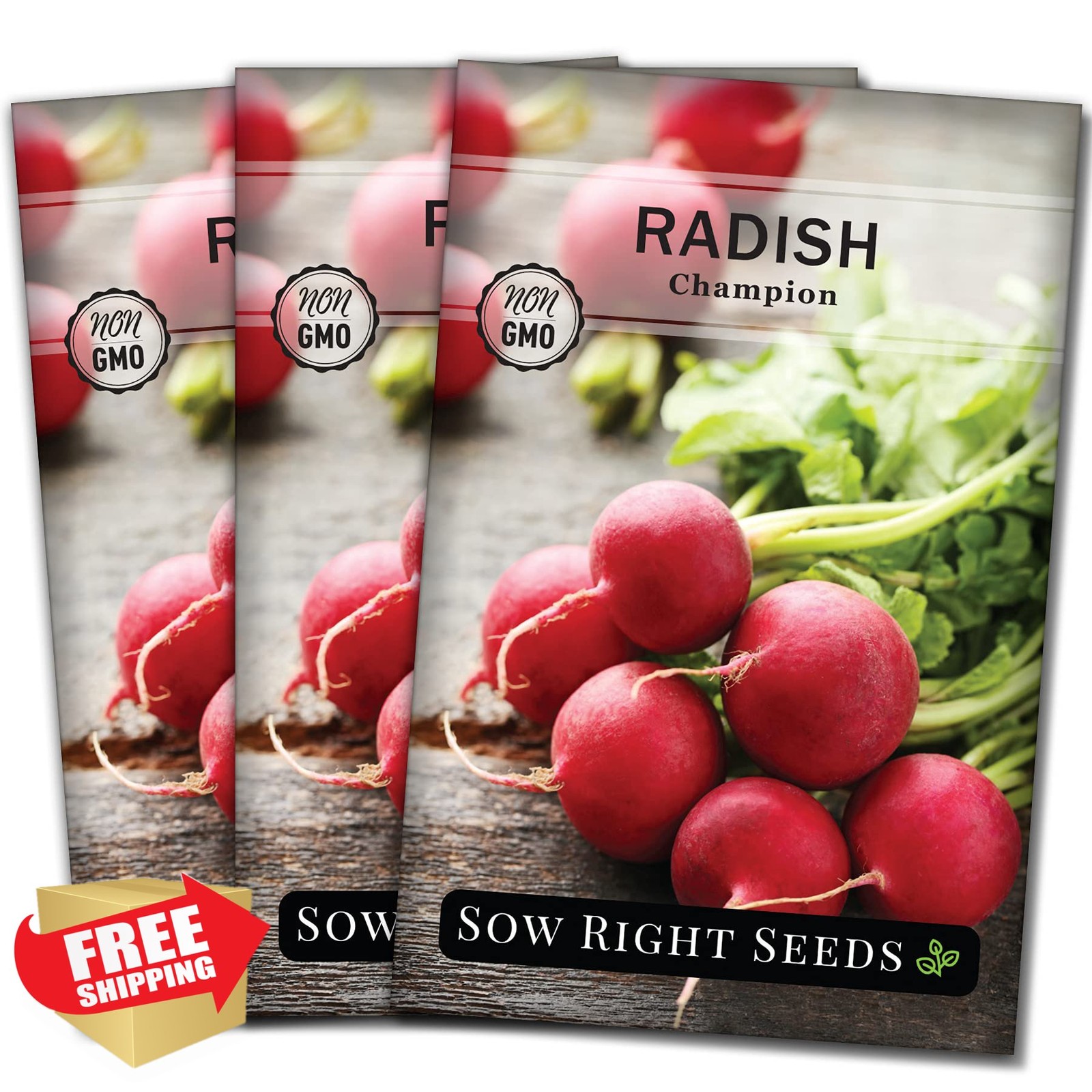 Sow Right Seeds Champion Radish Heirloom Seed Packet (3)