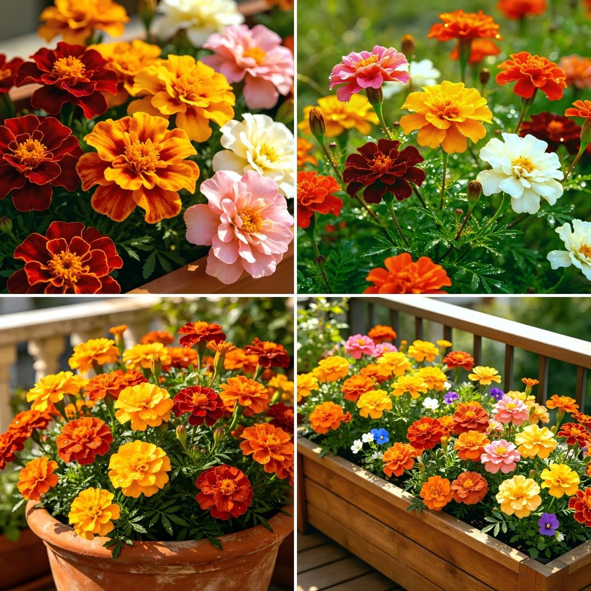 CarpetC 1000+ Marigold Seeds for Planting, Long Blooming Annual Tagetes patul…