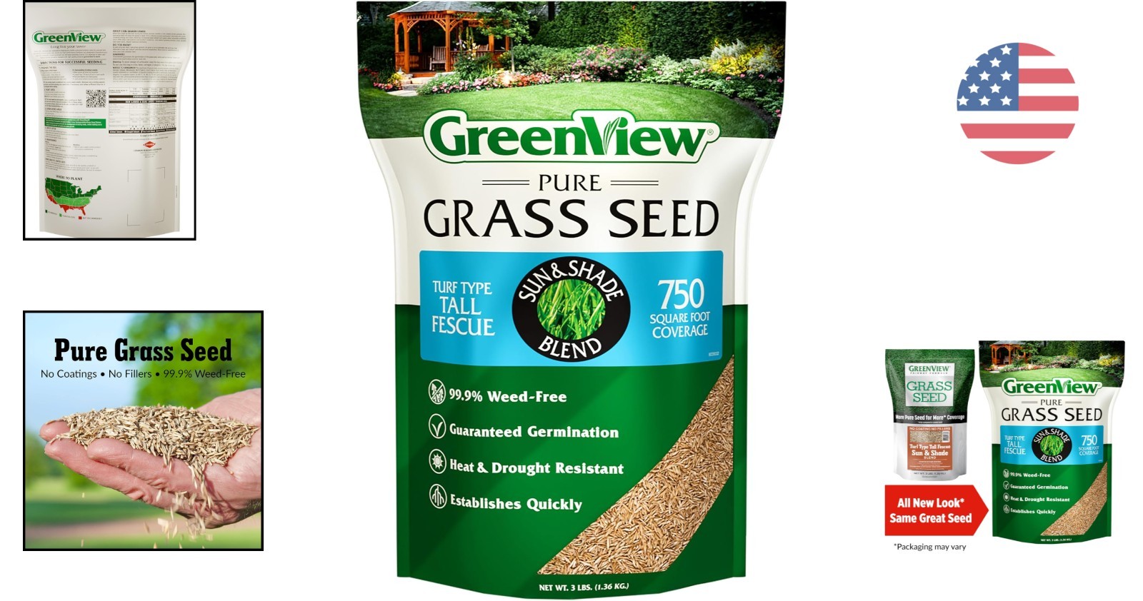 Versatile 3 lb Tall Fescue Seed – Ideal for Sun & Shade, Covers 750 sq. ft.