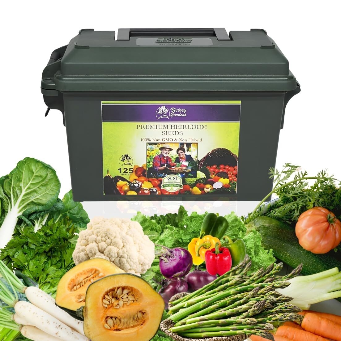 Garden Seeds Vegetable Variety Pack for Planting – Grow 125 Varieties of Heir…