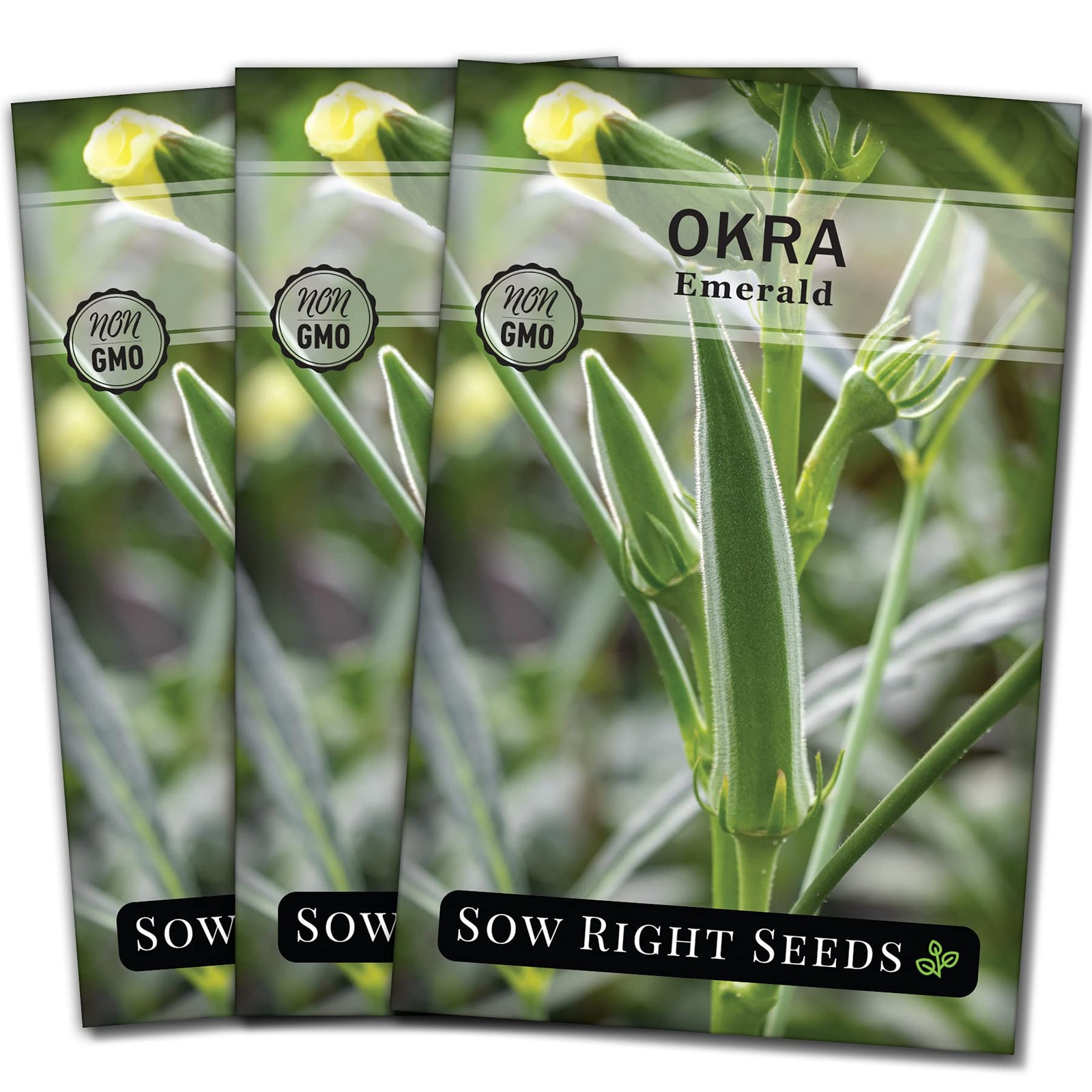 Emerald Okra Seeds – Non-GMO Heirloom for Home Vegetable Garden Planting