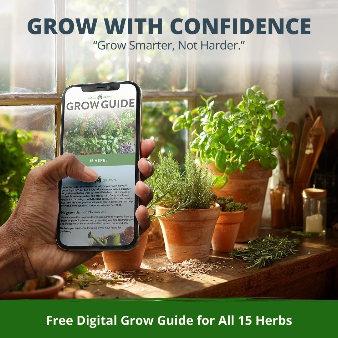 HOME GROWN Herb Seeds for Planting 15-Pack Massive Seed Count 4,300+ Seeds Non-G