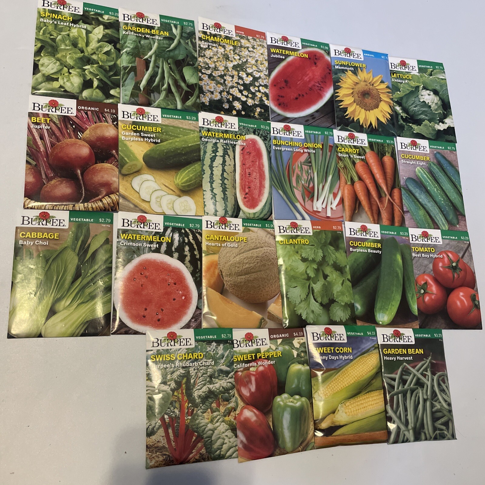 Garden Seeds Lot of 22 Packs of Burpee Vegetable & Herbs Dated 2021