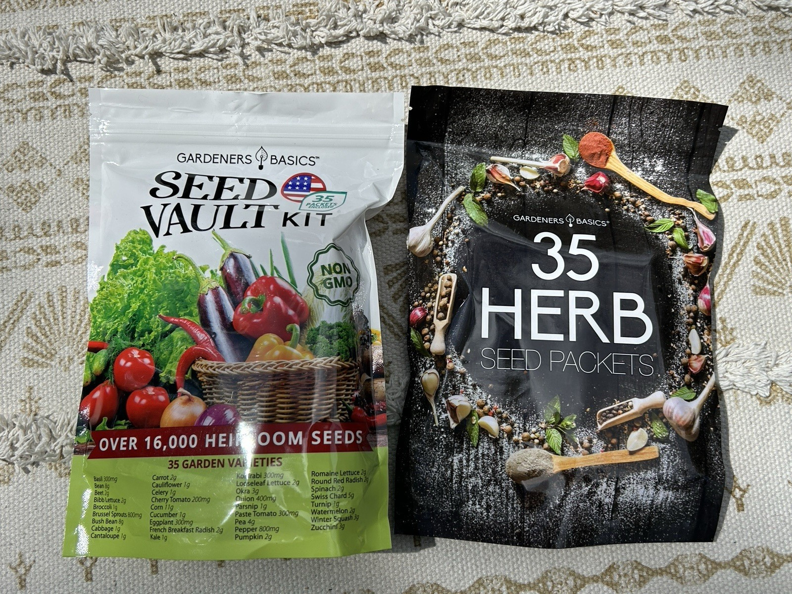 35-35 Variety Heirloom Vegetable Herb Seeds Kit Massive Bulk Garden Seed Lot