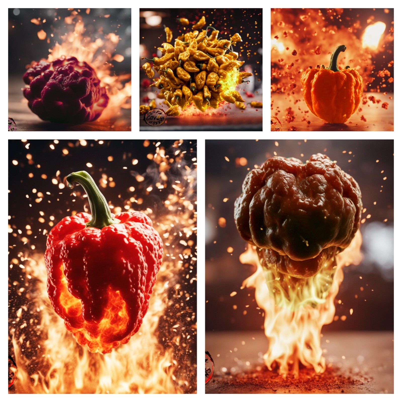 Reapion (Reaper x Scorpion Hybrid) Hot Pepper Seeds 10+