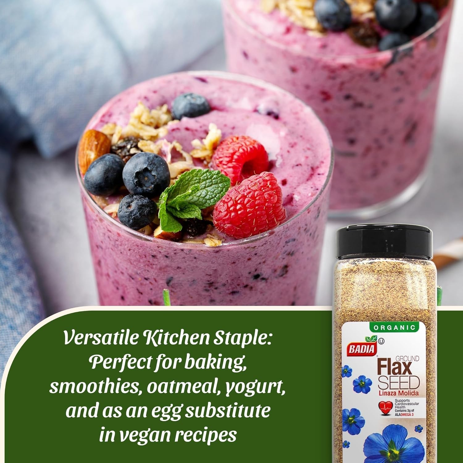 16 oz Organic Flax Seed Powder – Ideal for Baking, Smoothies & Healthy Cooking