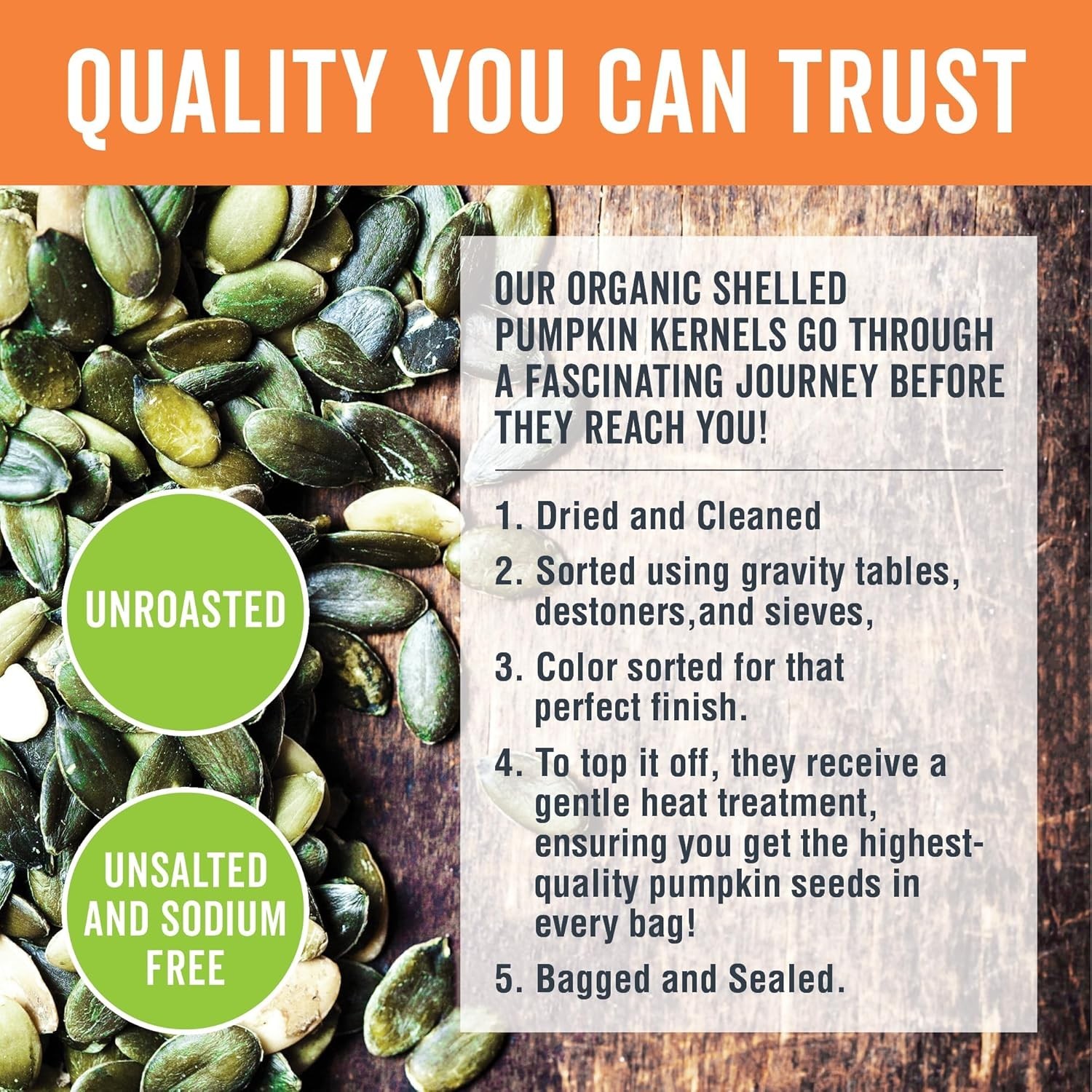 32 oz Organic Pumpkin Seeds – Nutrient-Rich Superfood, Iron & Fiber Source