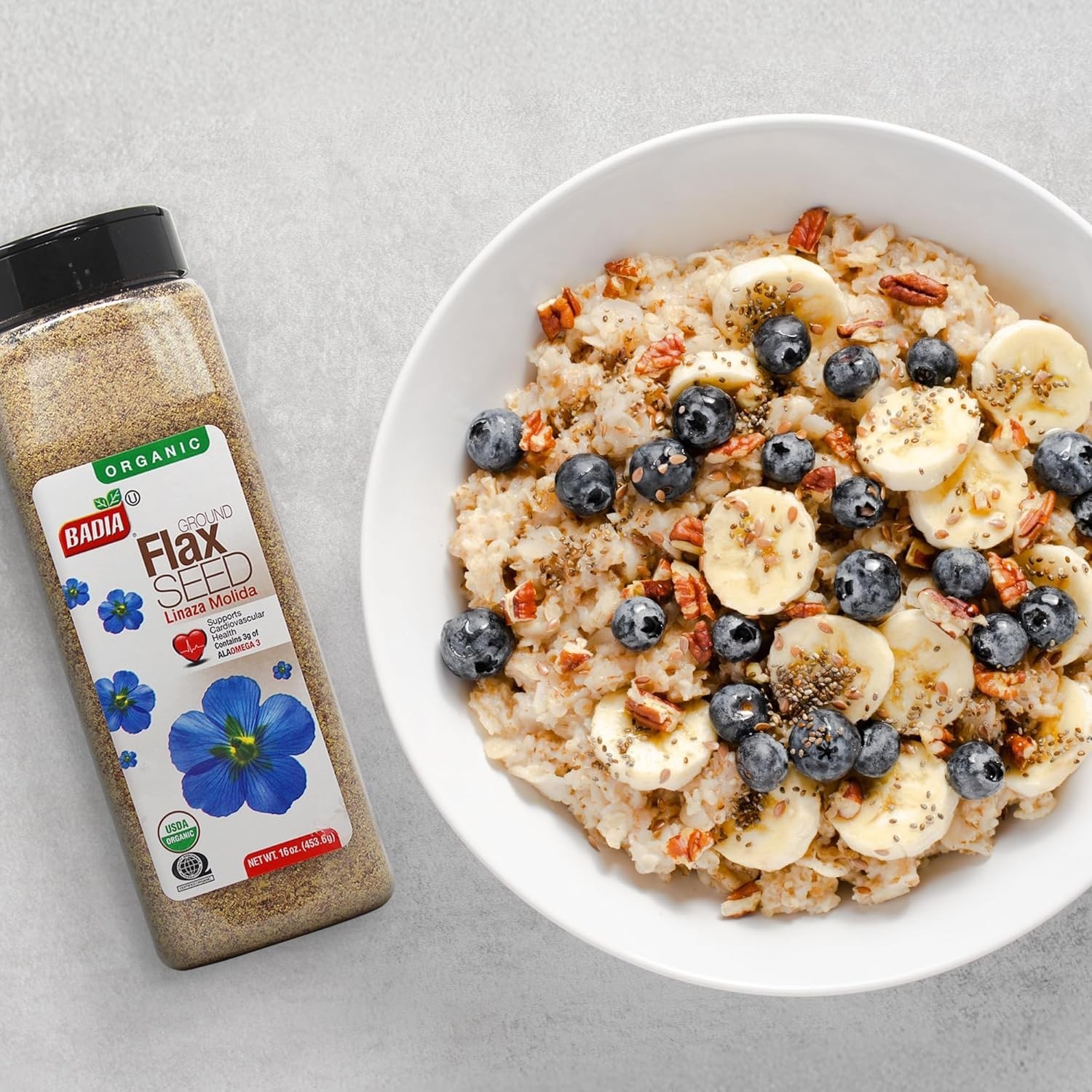 High Fiber Organic Flax Seed 16 oz – Resealable for Maximum Freshness & Flavor