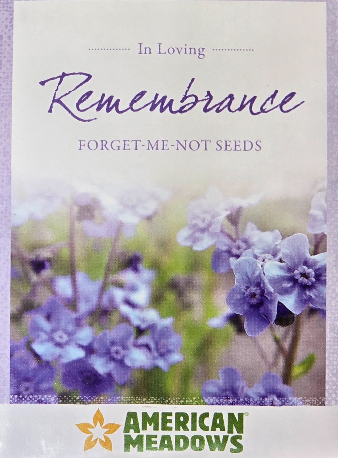 American Meadows In Loving Remembrance Forget-Me-Not Seed Packets 20 Count NEW