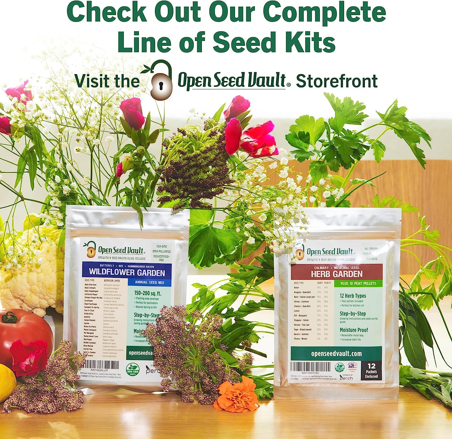 (32) Variety Pack Survival Gear Food Seeds | 15000 Non GMO Organic Heirloom …
