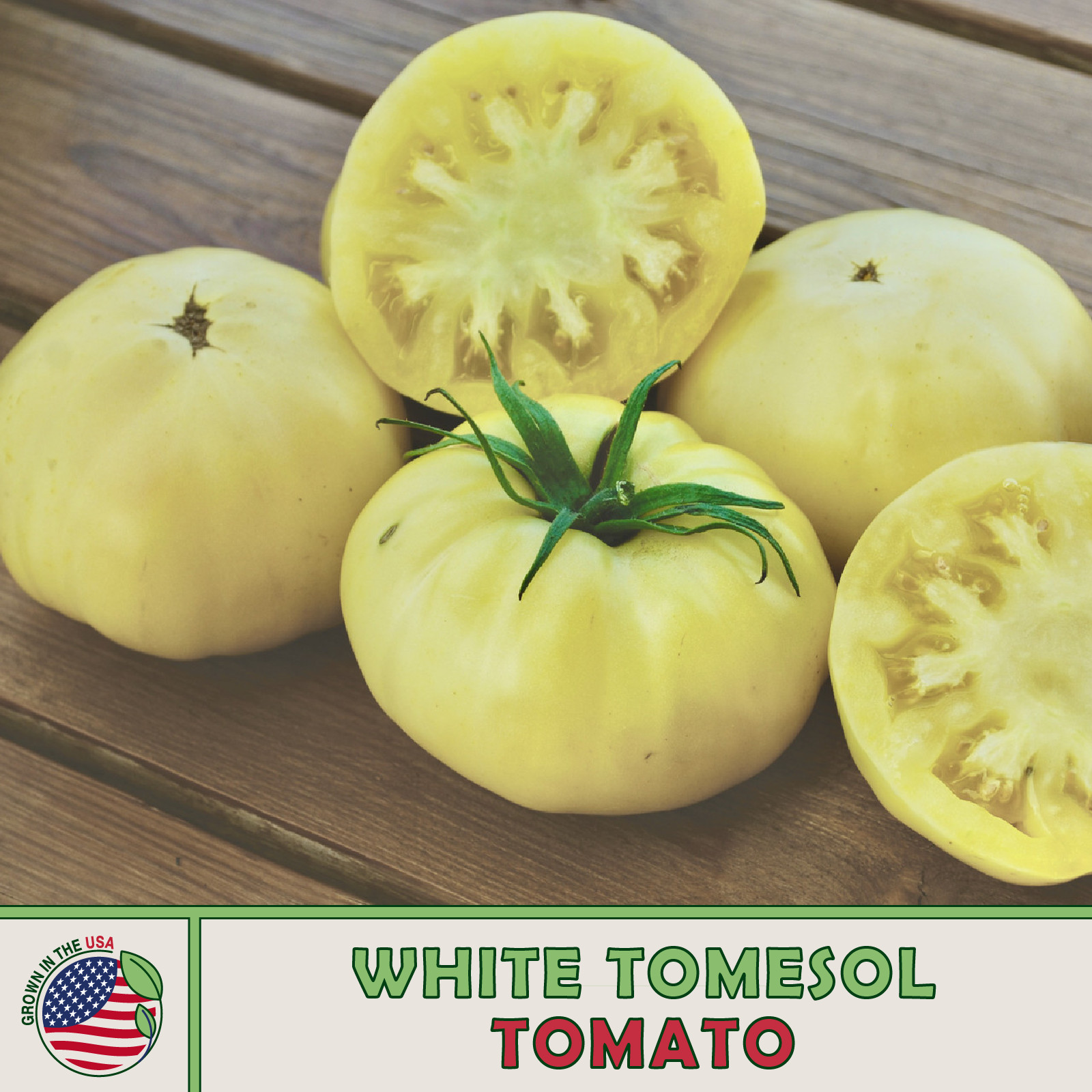 10 White Tomesol Tomato Seeds, Heirloom, Low-Acid, Non-GMO, Genuine USA
