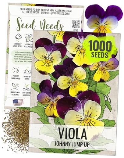 Johnny Jump Up Seeds for Planting Violas – Heirloom & Open Pollinated Flowers