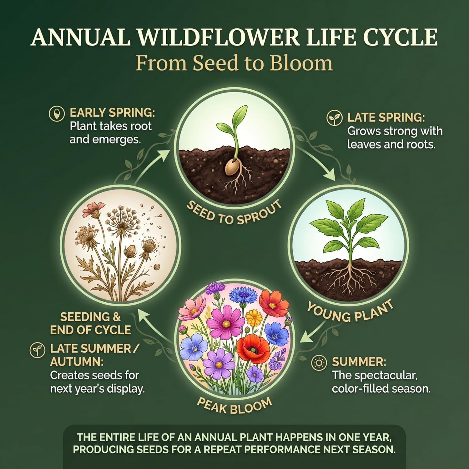 Wildflower Seed Shaker – 300,000+ Annual Mix Seeds for Pots & Gardens