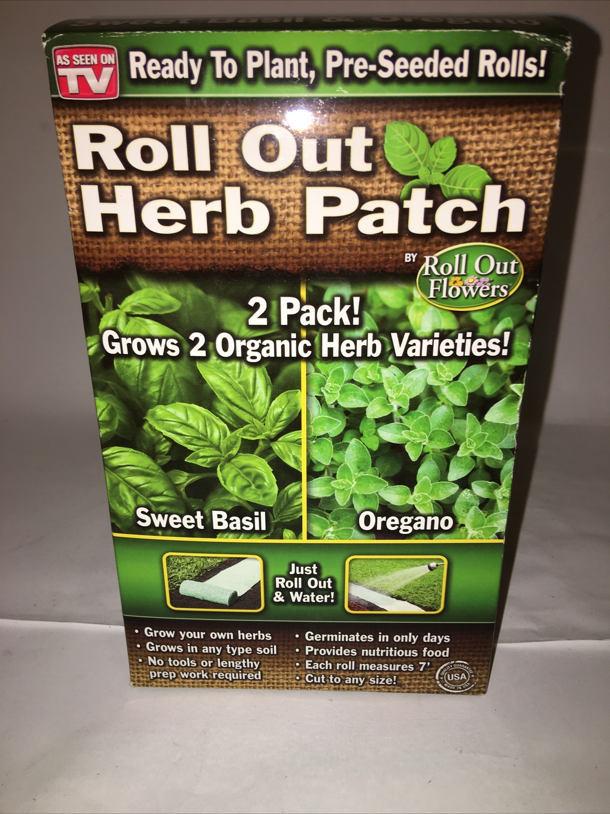 Garden Innovations Roll Out Herb Patch Grows Sweet Basil And Oregano 7’ Rolls