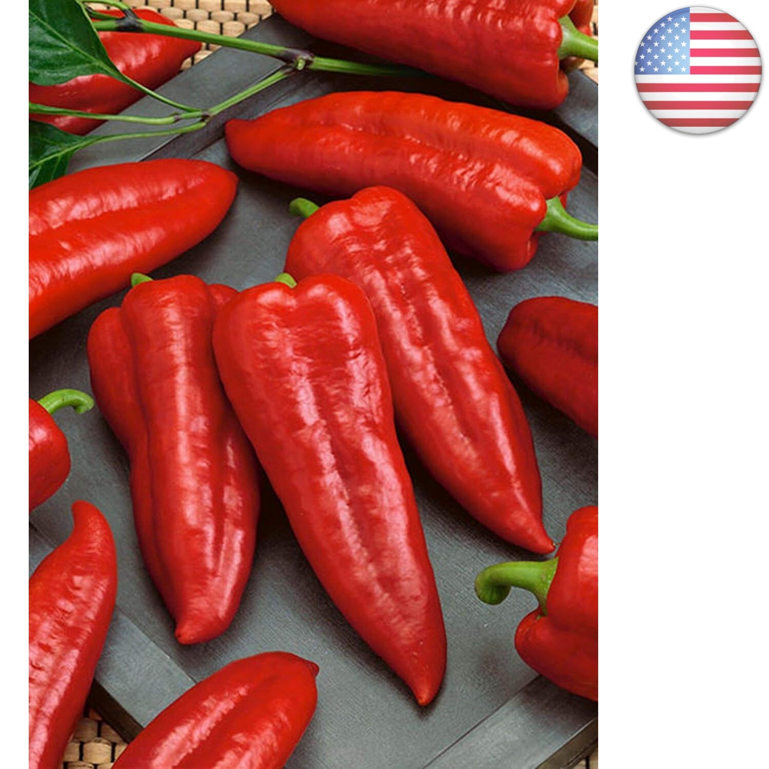 75+ Marconi Red Pepper Seeds – Imported Italian Heirloom for Flavorful Gardens