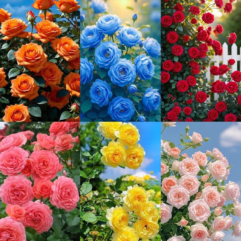310+ Climbing Rose Bush Vine Seeds for Planting Outdoors-Perennial Cold Hardy…