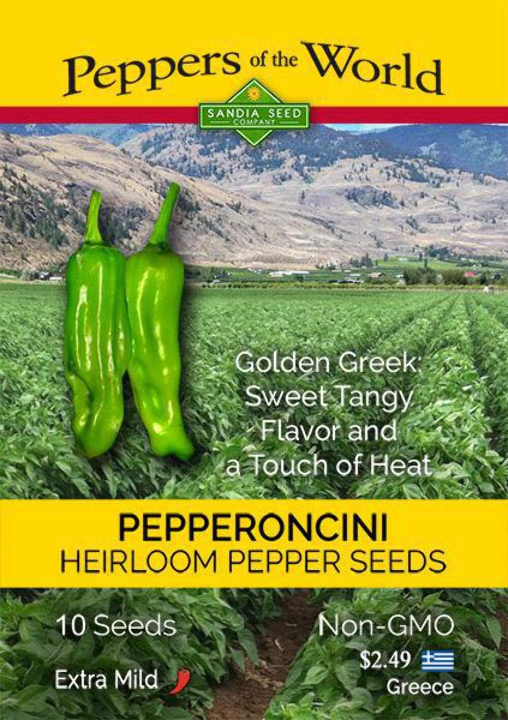 Pepperoncini Golden Greek Seeds – Heirloom Pepper – Sweet, Mild, and Crisp.