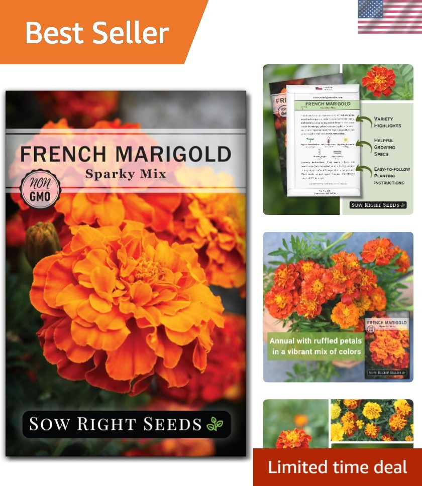 Sustainable Sparky Mix French Marigold Seeds – Easy, Colorful Annuals for All