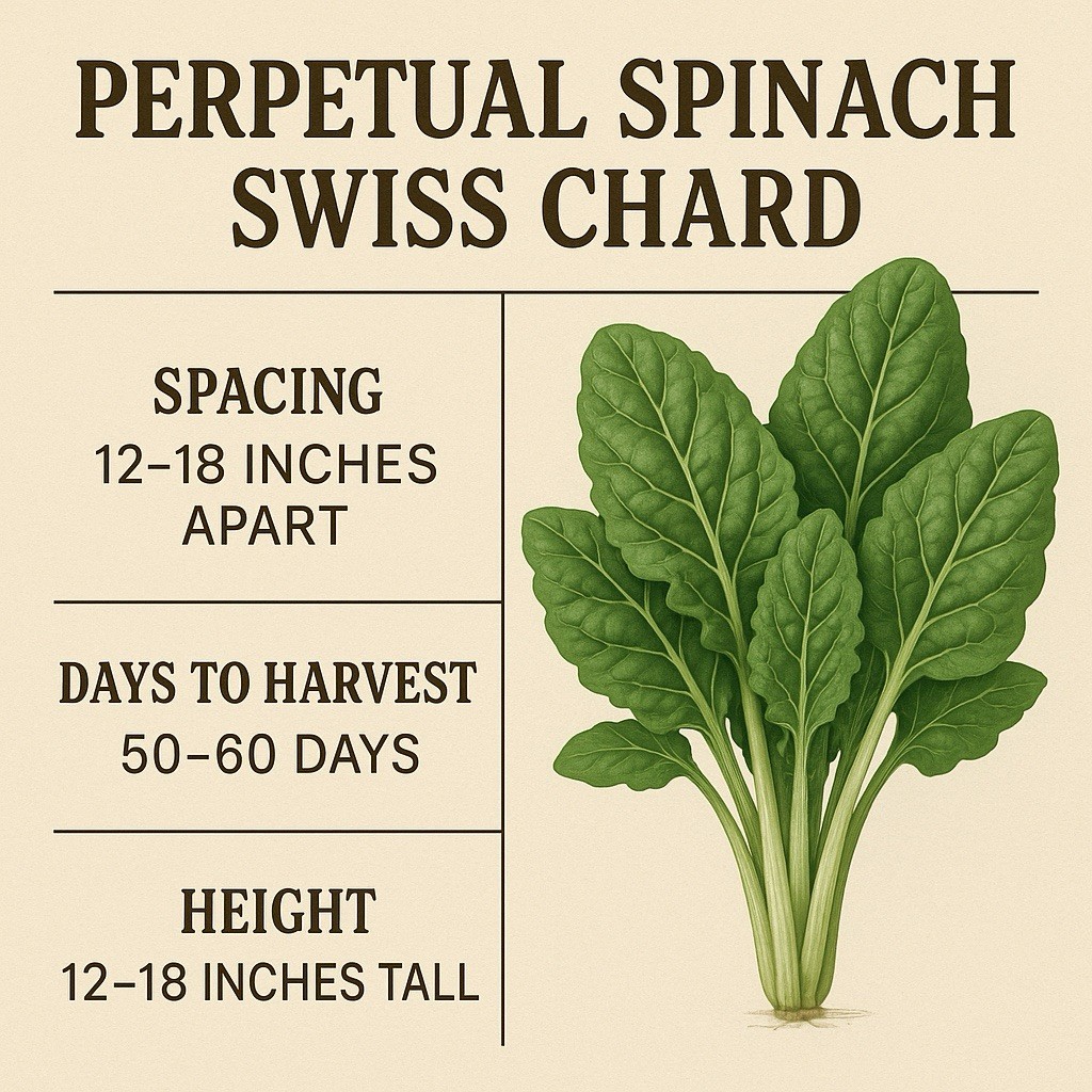 50+ PERPETUAL SPINACH SWISS CHARD SEEDS FRESH HARVEST FOR GARDENS