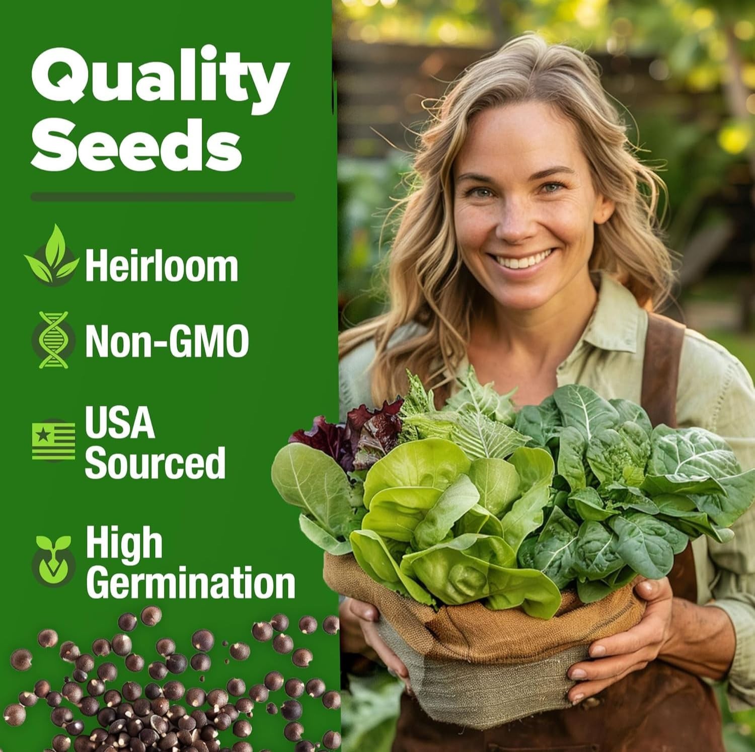 HOME GROWN 11,500+ Heirloom Lettuce Seeds 10 Varieties Including Romaine, Bu…