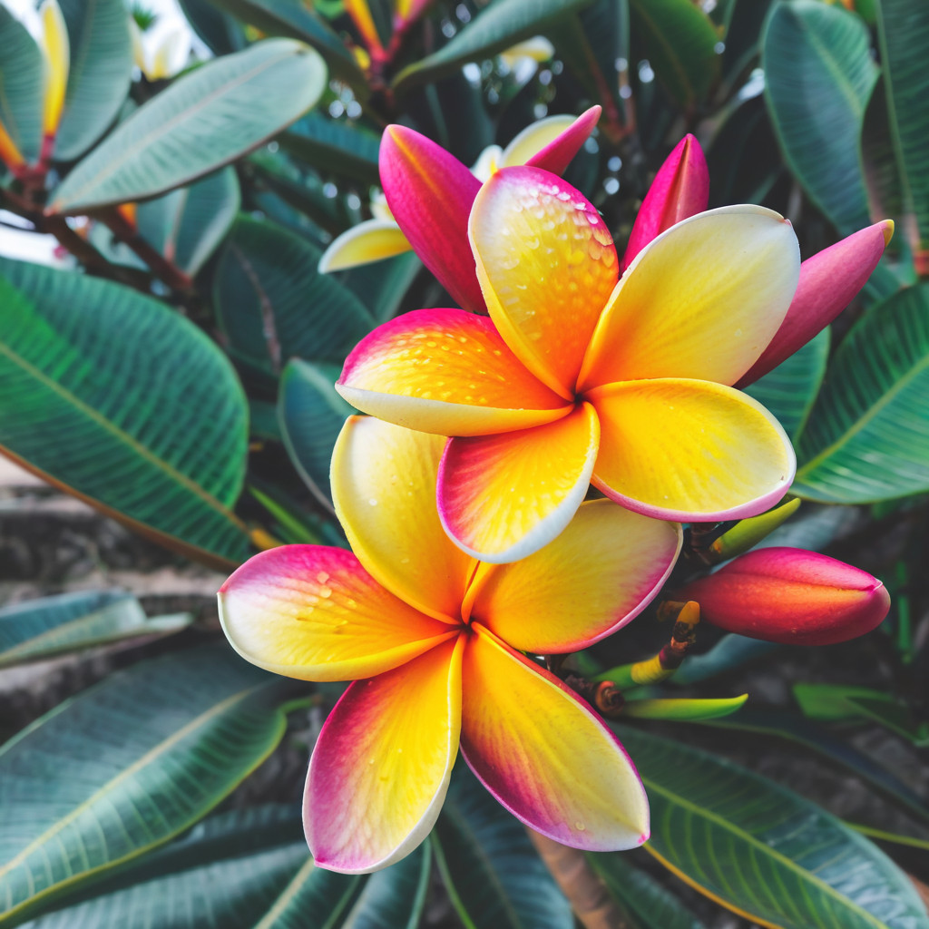 5 Light Pink Yellow Plumeria Seeds Plants Flower Lei Hawaiian Perennial Bloom