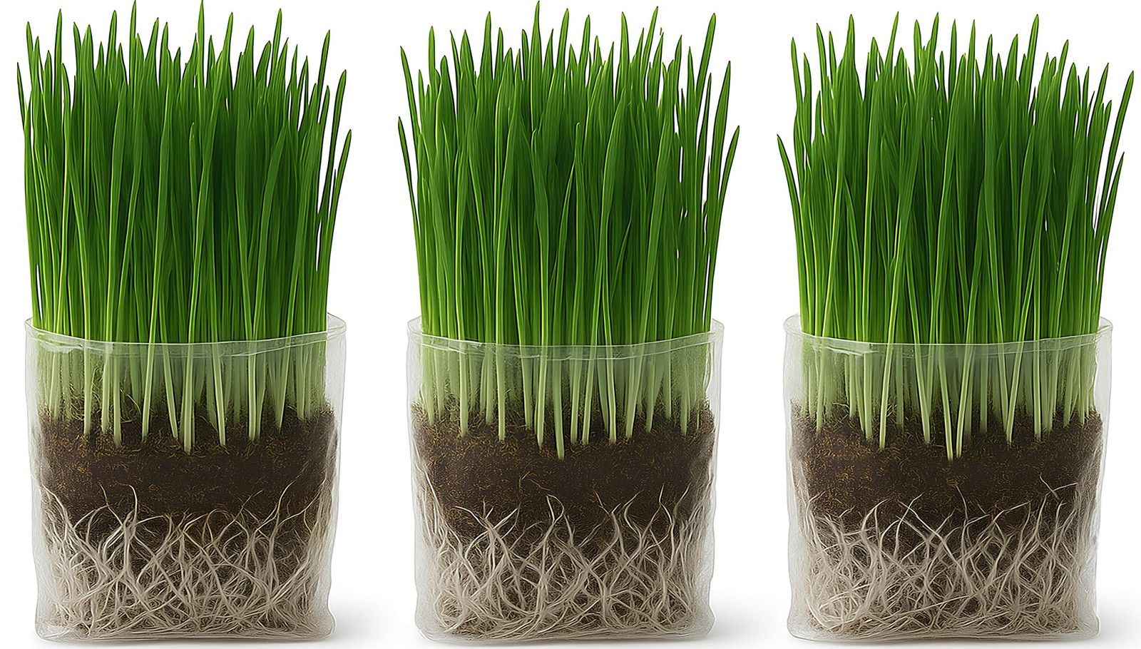 Organic Cat Grass Grow Kit – Indoor Plant Seeds, Soil & Bags, 3 Pack