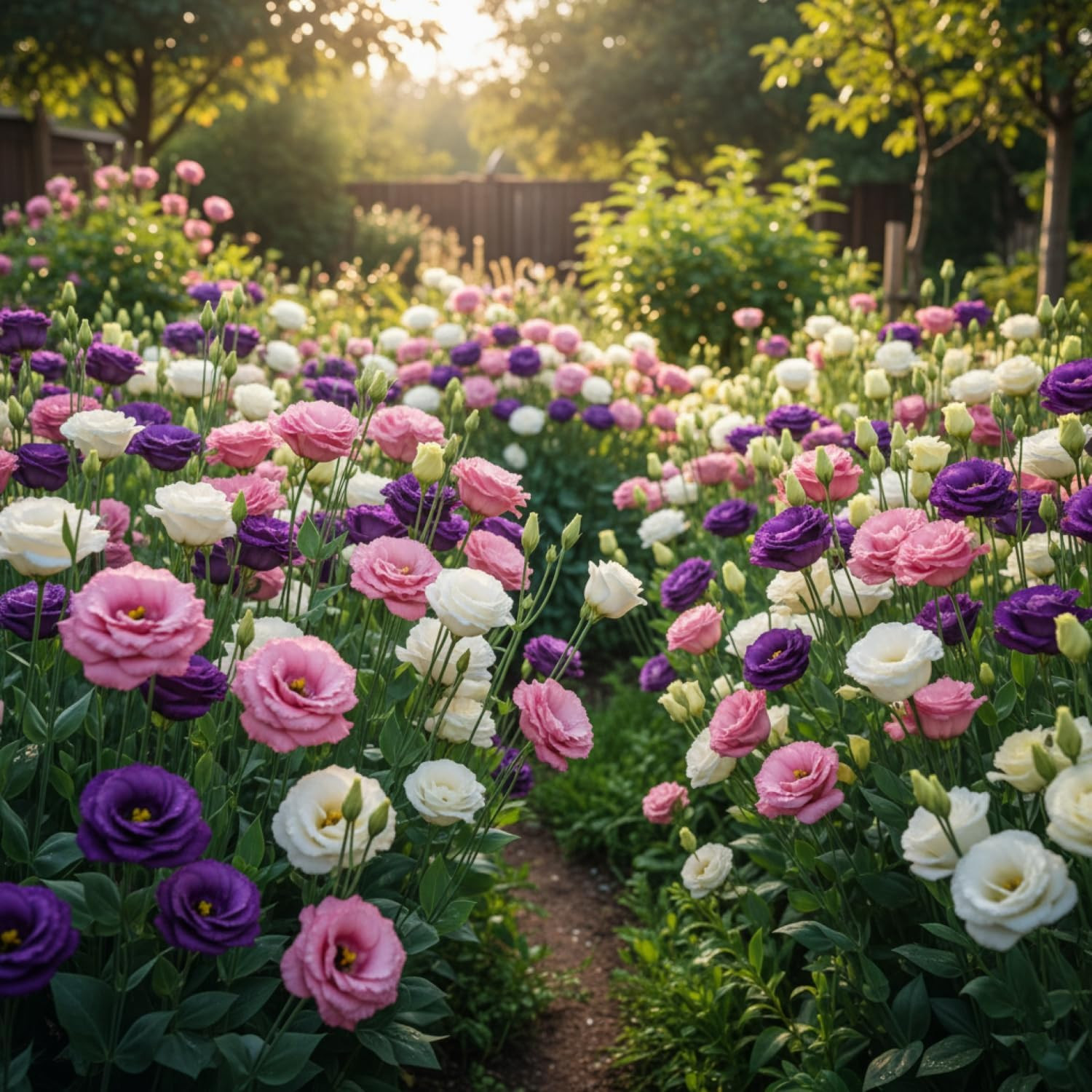 Lisianthus Seeds, Pack of 100 Mixed Color Eustoma Grandiflorum Seeds, Flower See