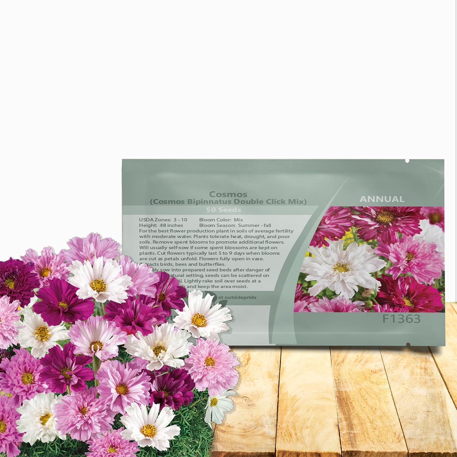 100 Seeds Drought Tolerant Cosmos Bipinnatus Double Click Garden Flower