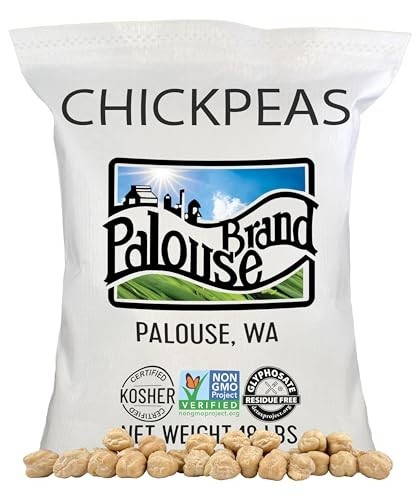 Certified Glyphosate Residue Free Chickpeas | Non-GMO Garbanzo Beans 18 lbs | US